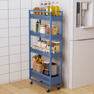 厨房夹缝收纳超窄冰箱侧缝隙收纳柜20cm置物架洗衣机旁卫生间墙角