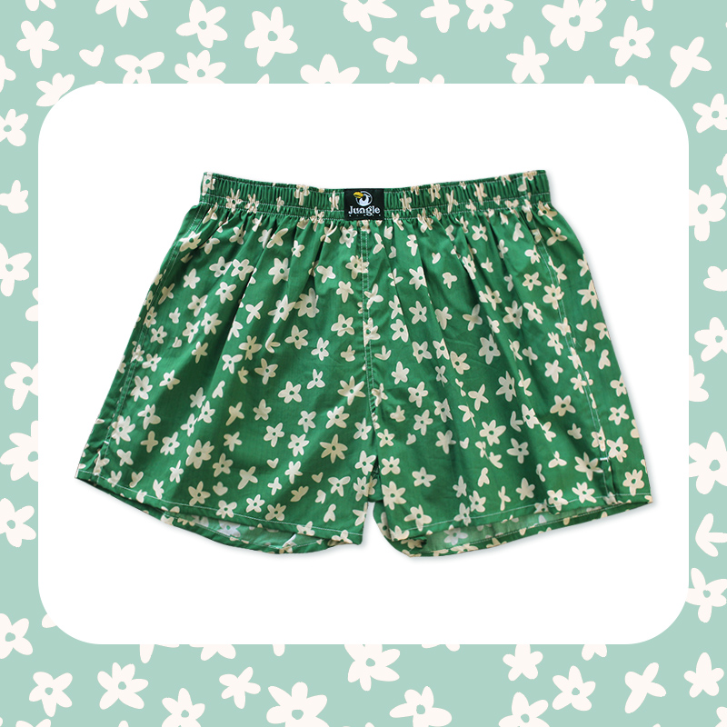 男士内裤阿罗裤男纯棉平四角大码宽松内裤男生女居家短睡裤男夏季