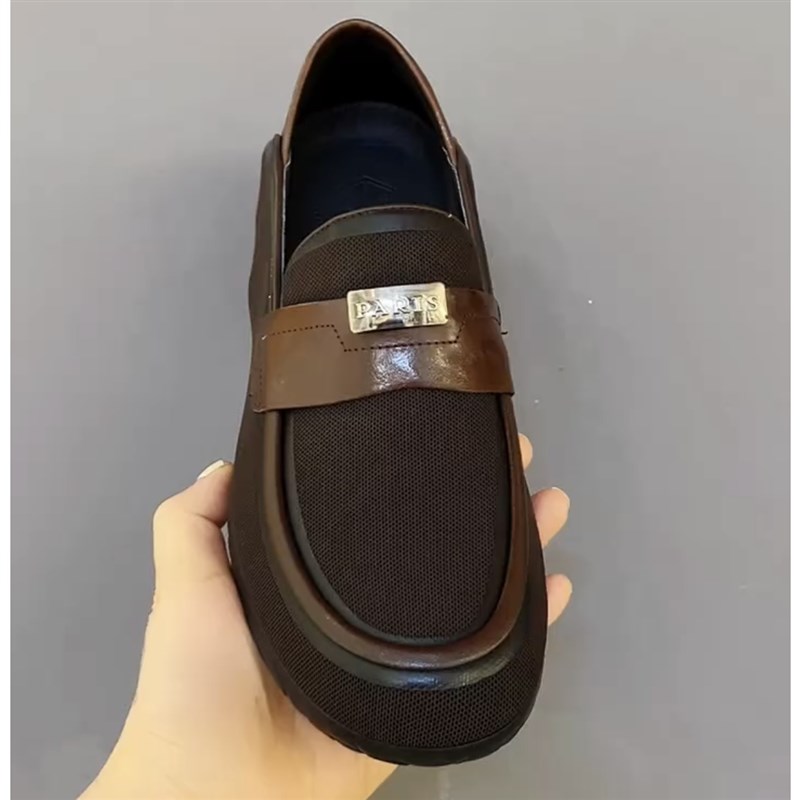 897-62四季超轻一脚蹬新款商务休闲英伦舒适圆头时尚百搭牛皮鞋男