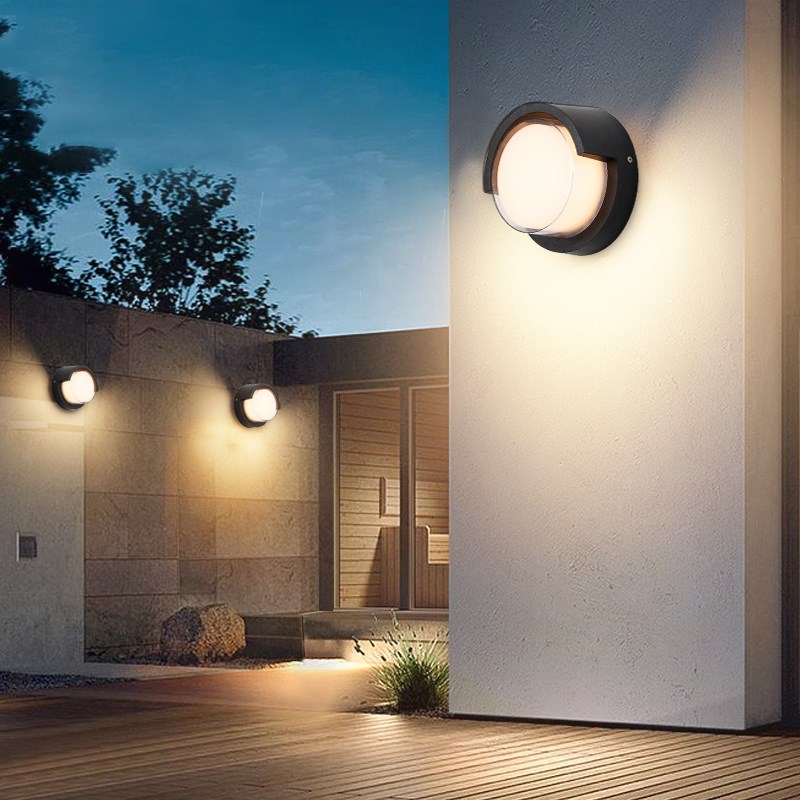 户外防水壁灯家用超亮大门口阳台简约现代花园别墅室外楼梯墙壁灯