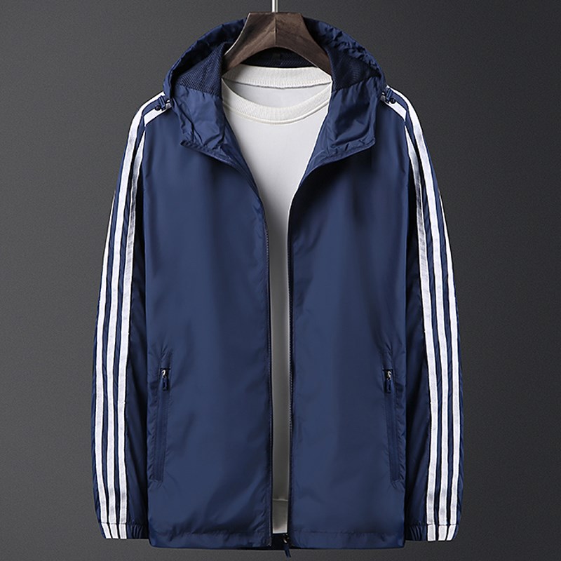 春秋季网里运动夹克男生薄款跑步防风衣宽松休闲外套早晚防寒外搭