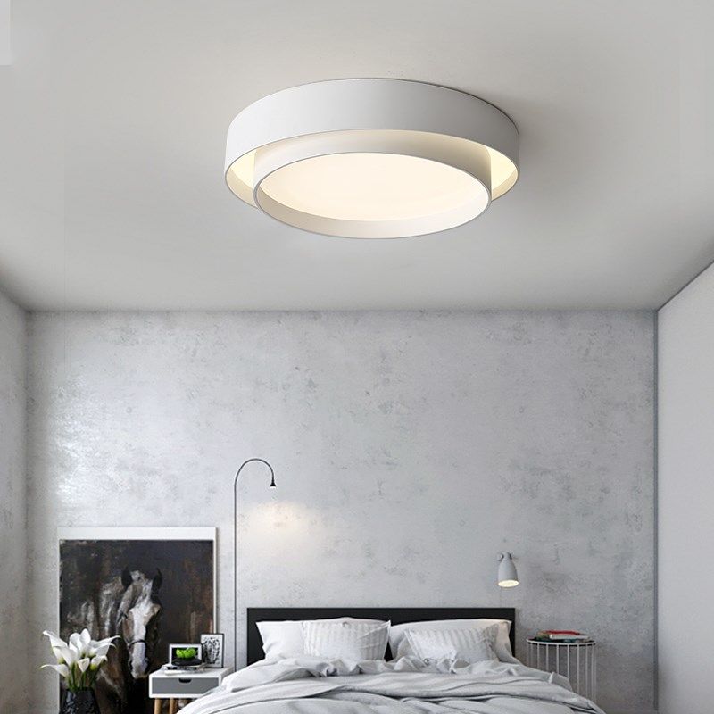卧室吸顶灯简约现代led圆形书房间灯创意个性餐厅睡房温馨主卧灯