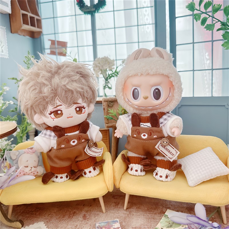 娃衣10cm15厘米棉花娃娃衣服修狗背带裤鞋子法棍T恤拉布布套装