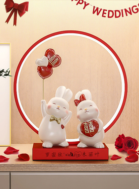 结婚礼物摆件新婚送新人朋友卧室客厅婚房L布置装饰品情侣订婚礼