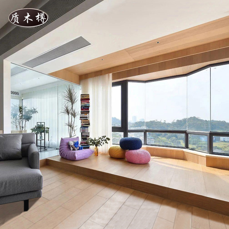 定制全实木地台日式榻榻米矮床民宿E客厅阳台悬浮地台飘窗落地地