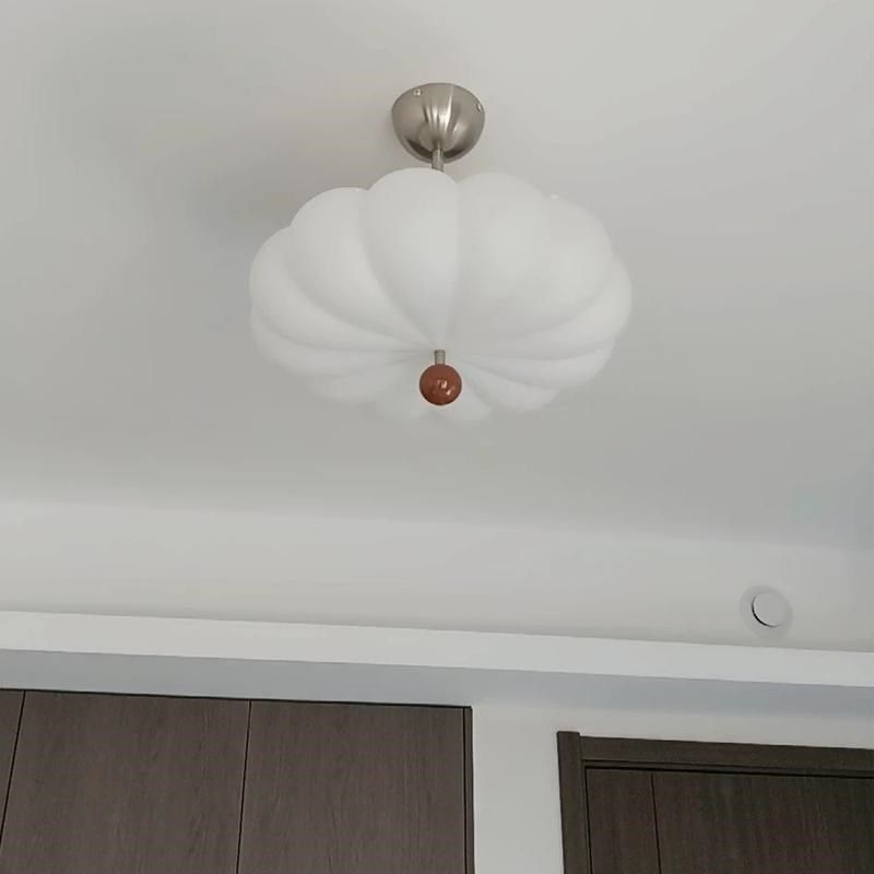 中古风主卧室吸顶灯花瓣包豪斯简约现代奶油餐厅吊灯书房儿童房间