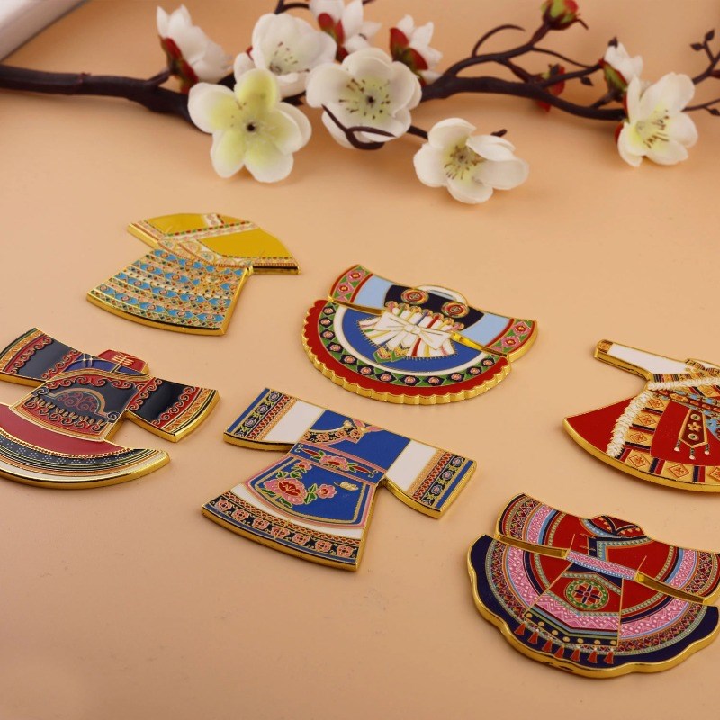 少数民族服饰冰箱贴旅游纪念品可爱伴手礼景点中国风金属冰箱贴