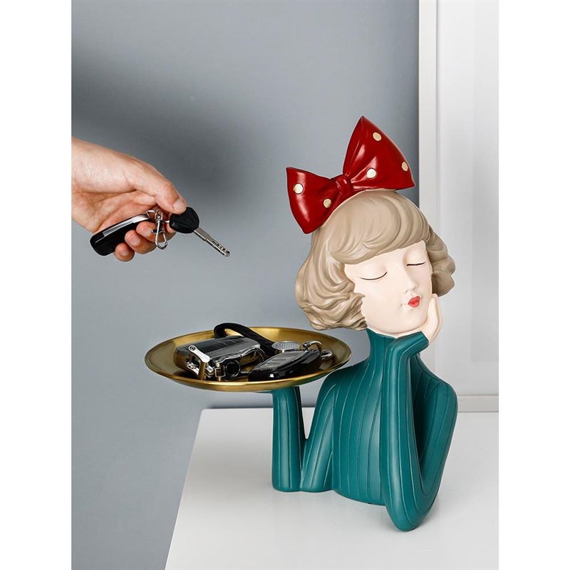 网红托盘干糖果盘现代北欧摆件轻奢风收纳创意水果盘客厅家用茶几