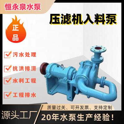 ZJW-II型压滤机入料泵高效耐磨蚀喂料泵卧式洗煤厂给料泥浆泵