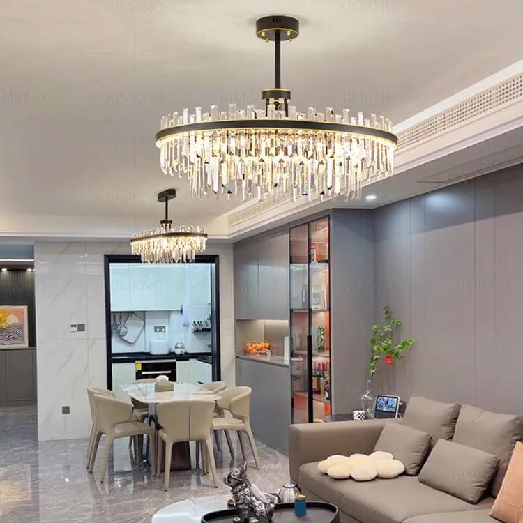 客厅吊灯水晶灯饰现代简约意式轻奢高级感餐厅主卧室灯具2025新款