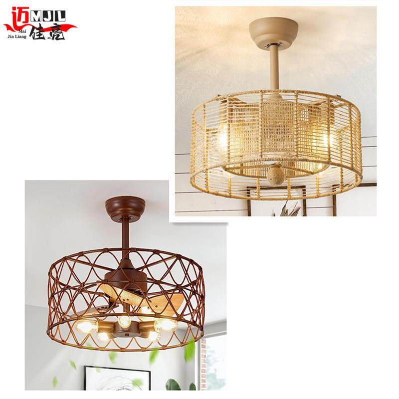 跨境美式藤艺风扇灯复古工业风客厅餐厅卧室亚马逊Ebay藤编吊扇灯,玩具/童车/益智/积木/模型,毛绒/玩偶/公仔/布艺类玩具,淘宝优惠券,粉丝福利购,淘宝优惠卷