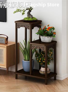 珂富宸95918花 架 置物 架 阳厅落台实木地式客中式花盆 架 子门口盆景a 架 huji摆件饰品床笠拉车