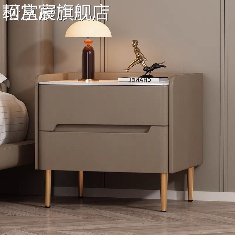 珂富宸高颜值床头 柜实木新款高级感简约现代家用极简卧室收纳 柜床边 柜子摆件饰品垫垫
