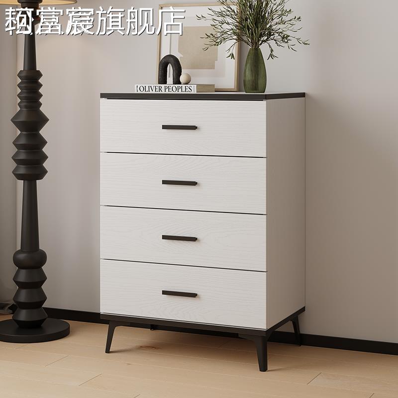 珂富宸实木五斗 柜 简约现代卧室抽屉 柜 客厅靠墙收纳 柜 轻奢家用多功能斗 柜摆件饰品垫垫