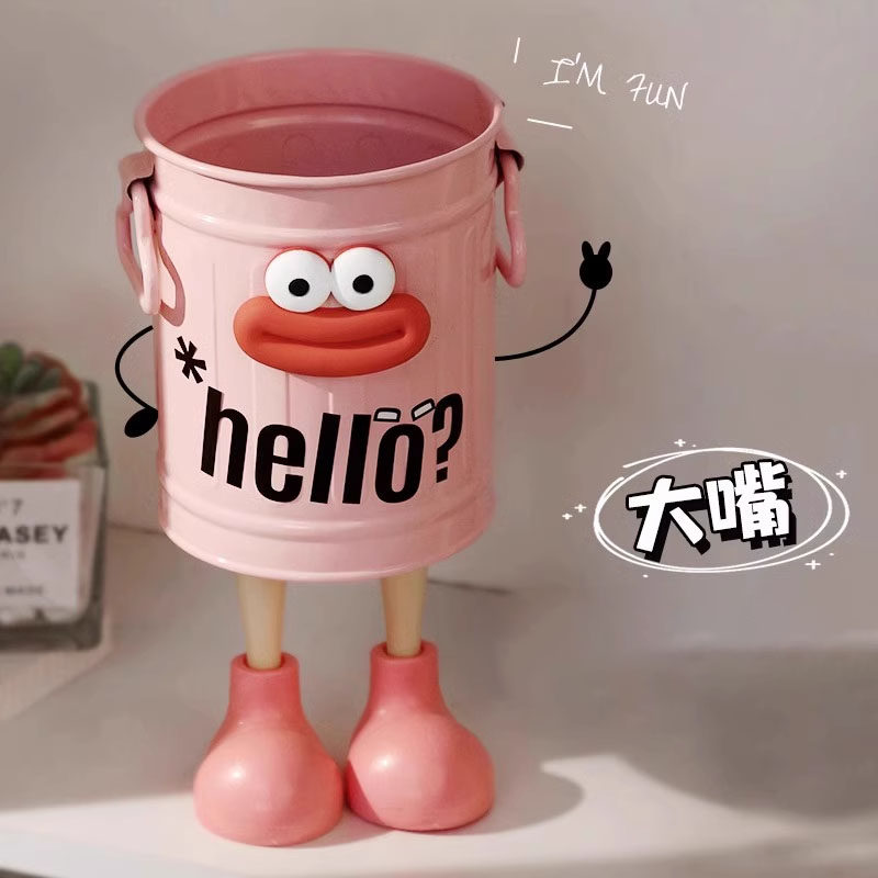 可爱笔筒大容量学生桌面收纳盒女孩办公室儿童轻奢高级感创意摆件