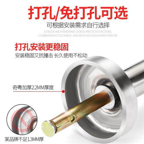 免打孔门碰不锈钢加长门档卫生间防撞门顶橡胶门挡玻璃门门吸门阻