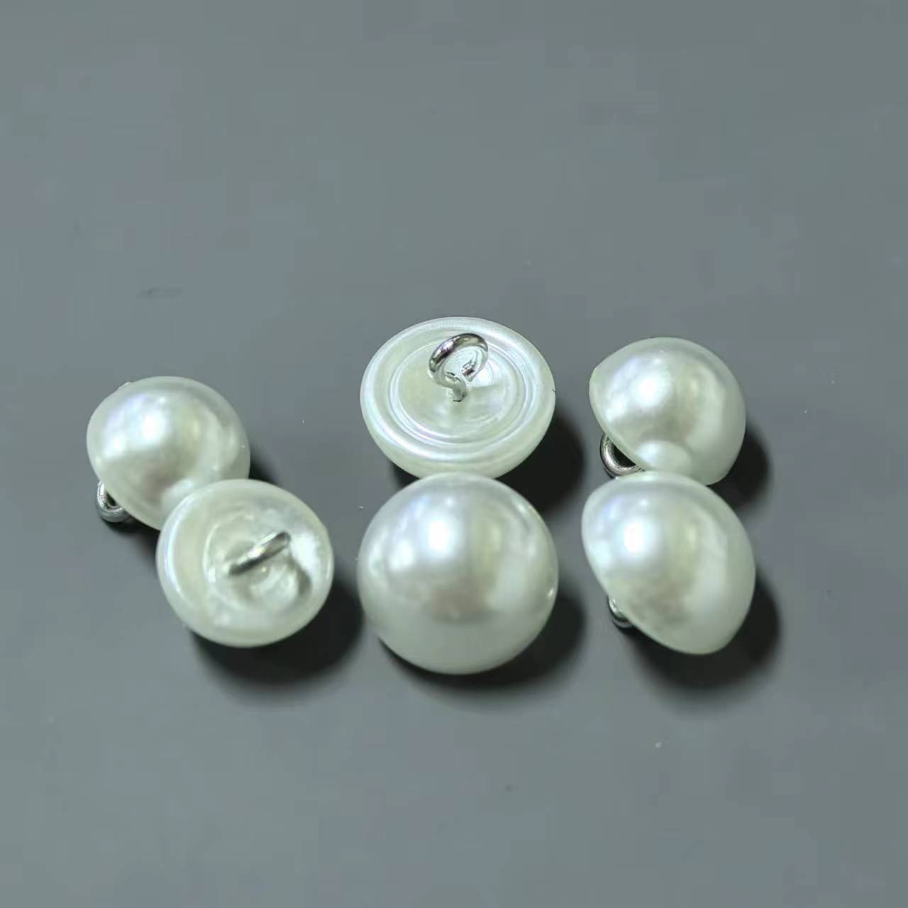 仿珍珠半圆黑白蘑菇纽扣内搭上衣衬衫雪纺连衣裙开衫女士百搭扣子