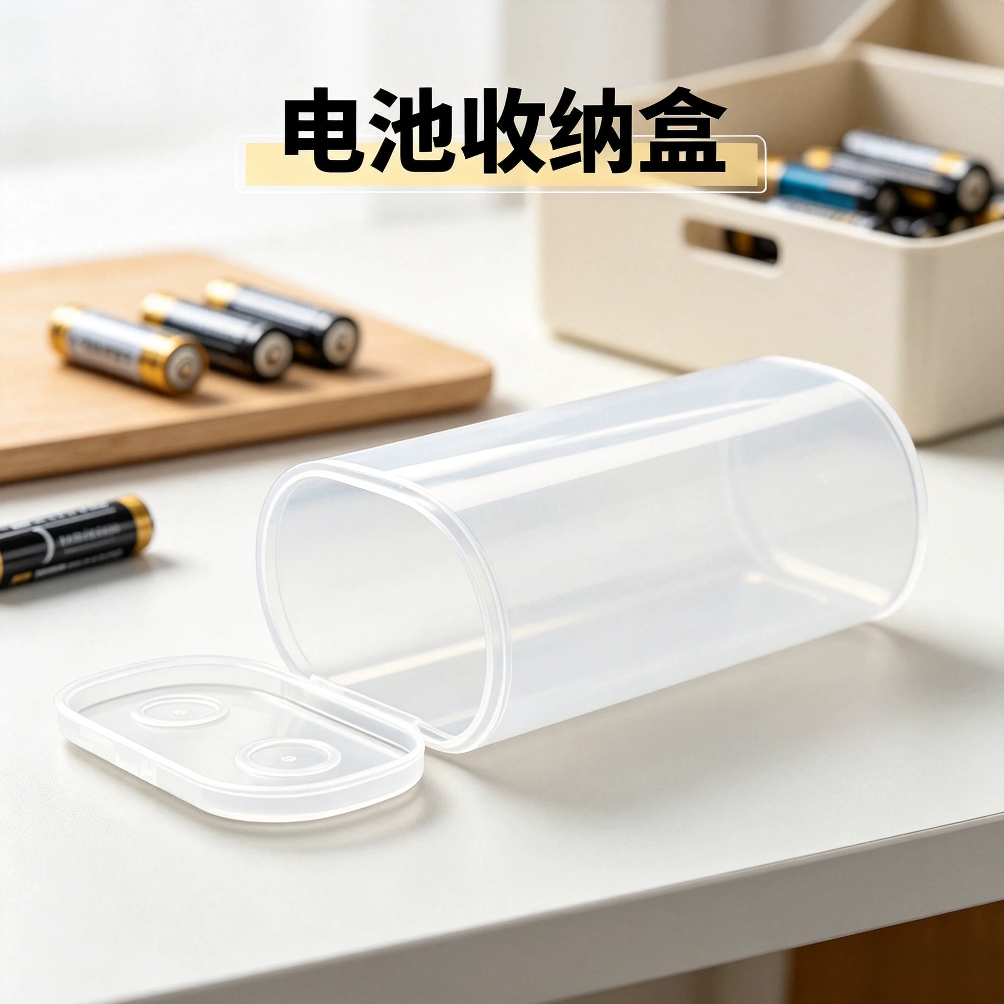 21700电池盒2节装圆形收纳盒图片