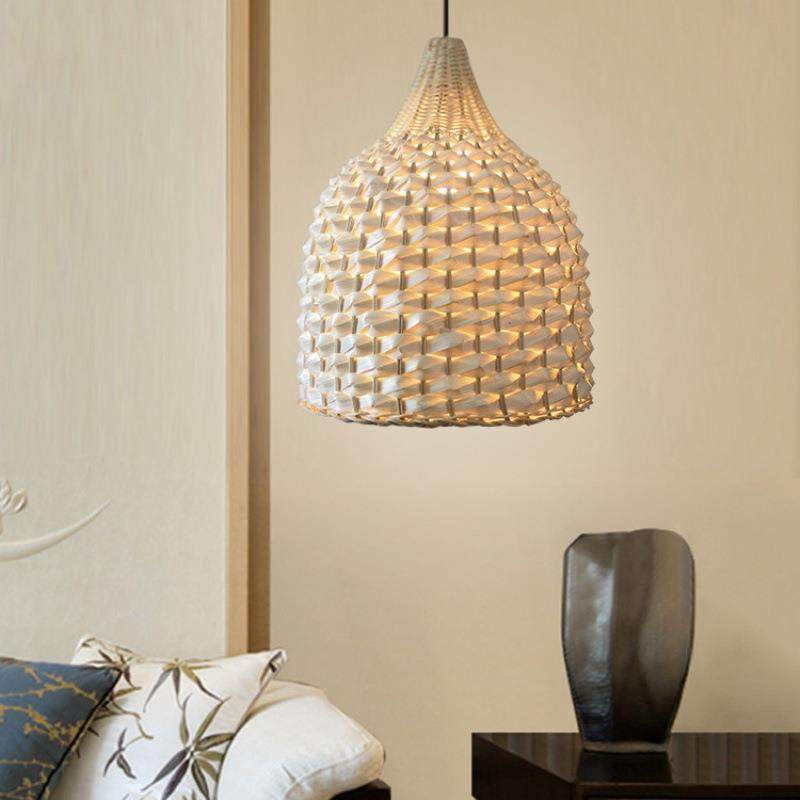 东南亚竹藤编织灯具 创意民宿客厅餐厅吧台过道单头藤艺 菠萝吊灯,电子元器件市场,集成电路（IC）,淘宝优惠券,粉丝福利购,淘宝优惠卷