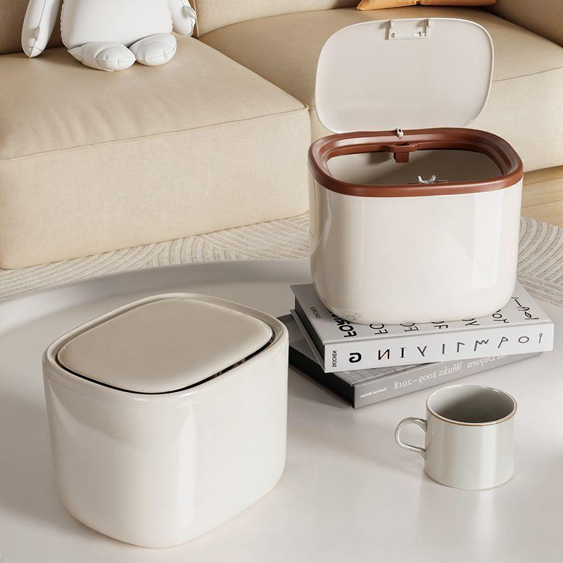 桌面垃圾桶儿童桌子床边床头柜懒人带盖收纳盒