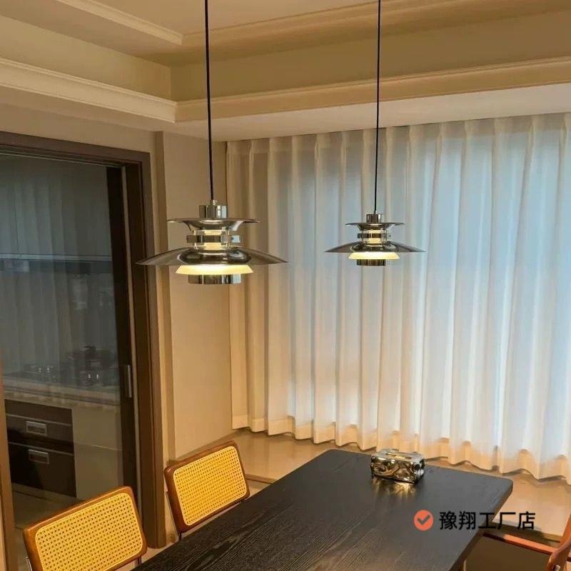 意式极简PH5飞碟餐厅吊灯中古风餐桌吧台灯全光谱护眼饭桌小吊灯