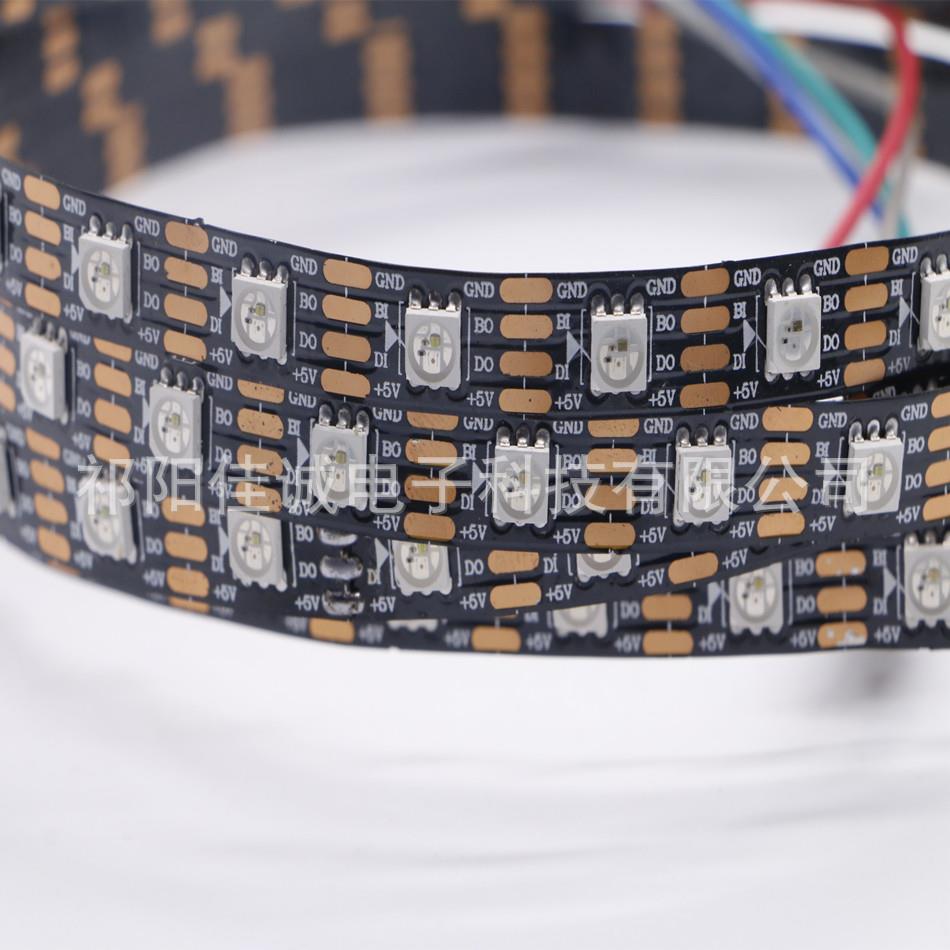 LED灯条RGB全彩 5050内封IC2813断点续传编程5V 60灯裸板点控LED