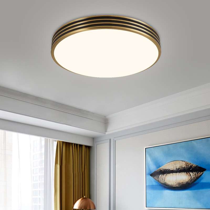 2020全铜吸顶灯新中式超薄走廊过道玄关阳台LED简约餐厅卧室灯具