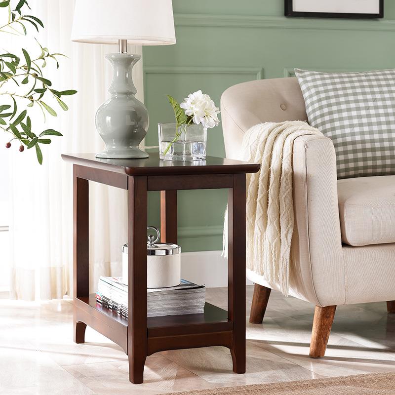 源头实木角几沙发边柜客厅储物角柜简约小边几家用长方形桌子美式