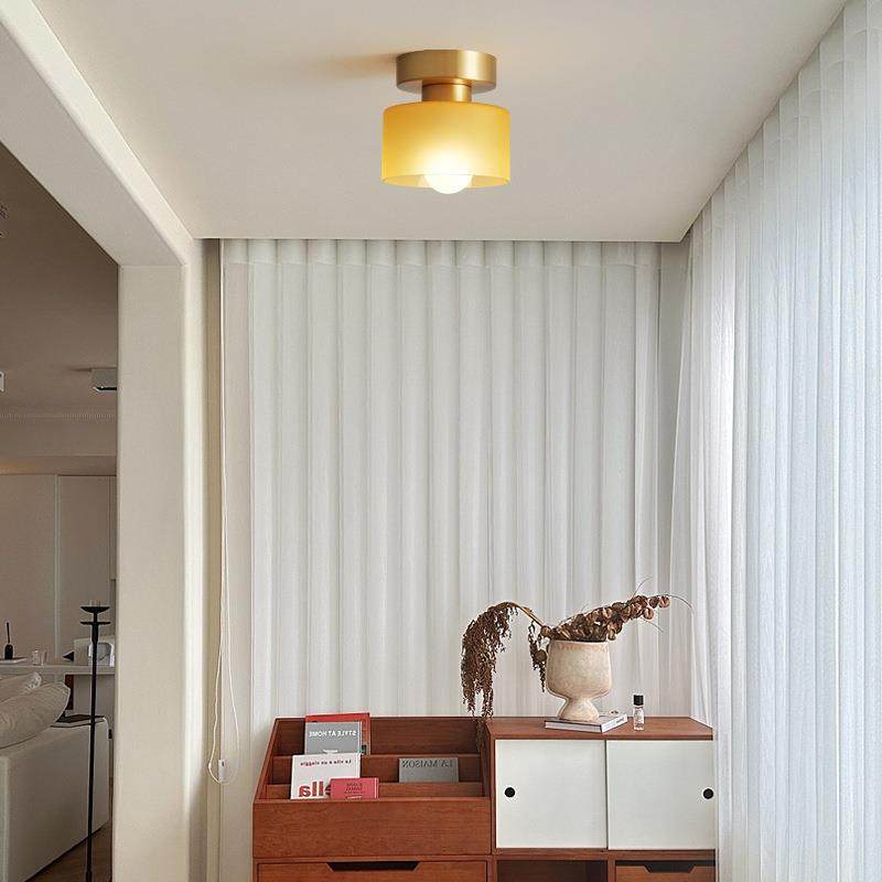 中古过道走廊灯门厅入户门口玄关阳台衣帽间书房灯全铜玻璃吸顶灯,3C数码配件,USB灯,淘宝优惠券,粉丝福利购,淘宝优惠卷