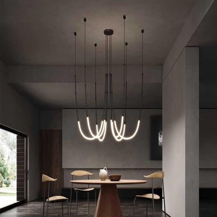 北欧新款别墅客厅餐厅吊灯意大利设计师展厅复式楼楼梯间创意吊灯