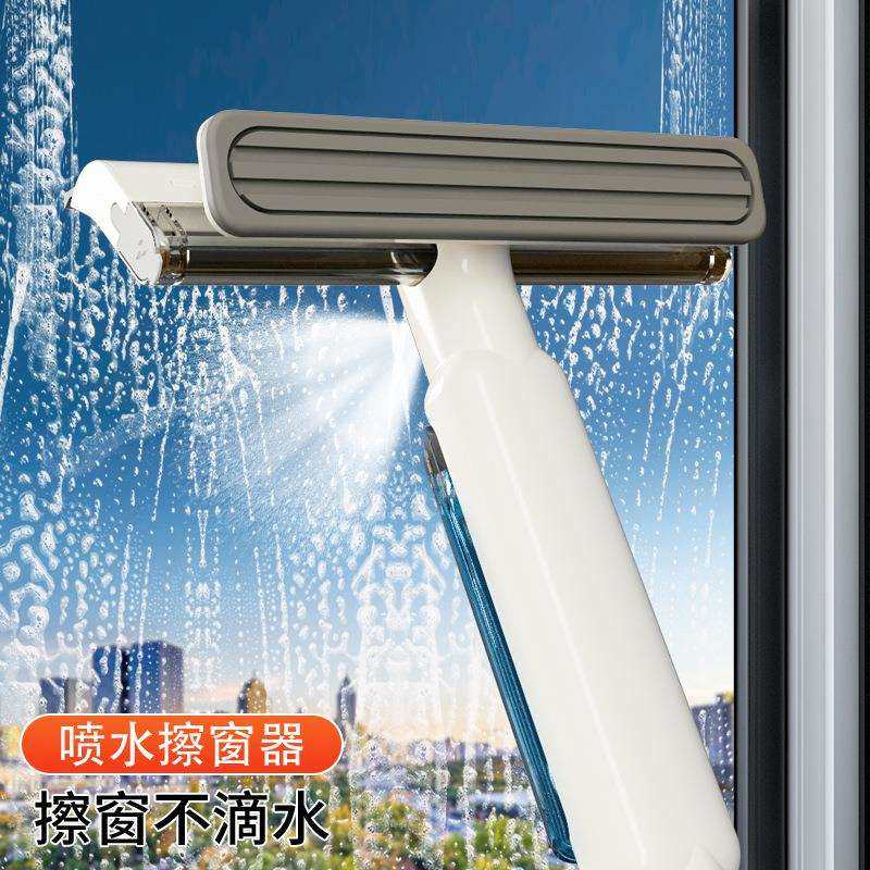 高层外窗擦玻璃神器强吸力家用带喷水刮擦一体双面擦玻璃器
