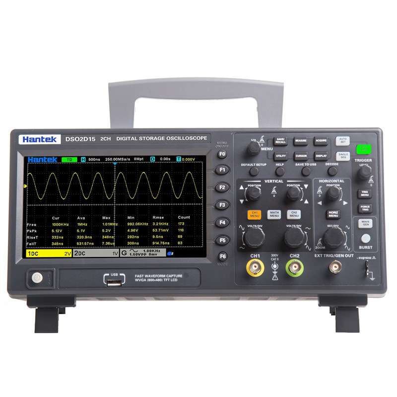 汉泰数字示波器精准DSO2C10 DSO2D15双通道数字存储示波器100M