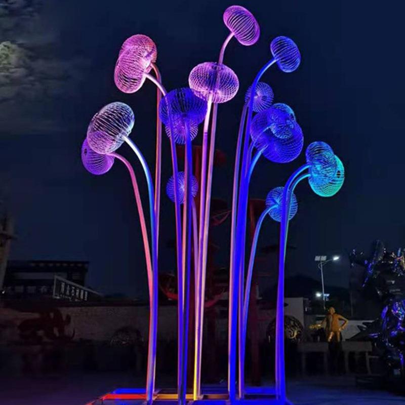 户外蒲公英景观灯广场小区造型摆件亮化灯RGB不锈钢水母灯led灯