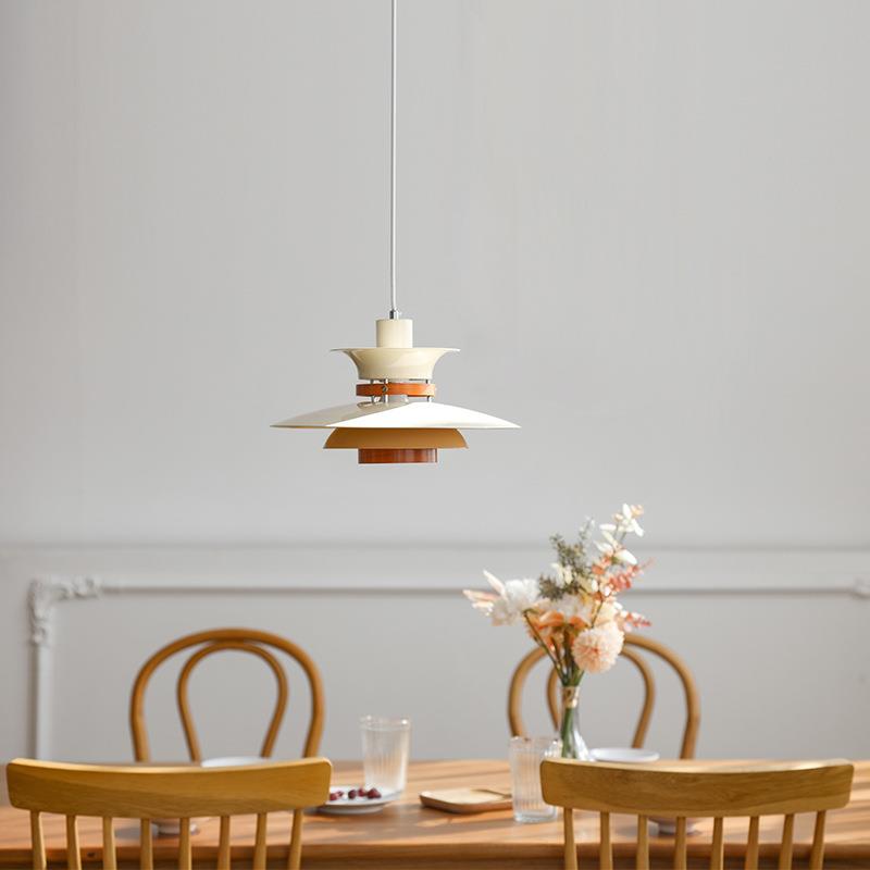 跨境北欧丹麦PH5胡桃木色餐厅灯摇臂移位吊灯设计师氛围吧台灯具