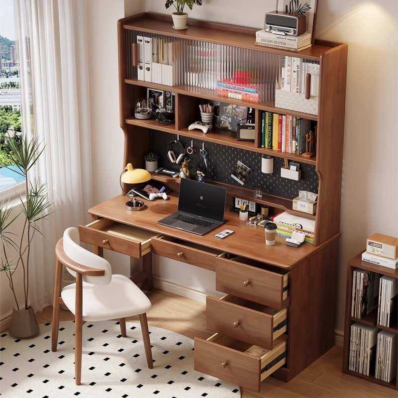 中古风实木书桌书柜书架一体学习桌家用书房办公桌带洞洞板电脑桌,模玩/动漫/周边/娃圈三坑/桌游,模型制作工具/辅料耗材,淘宝优惠券,粉丝福利购,淘宝优惠卷