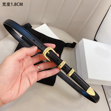 2025新款凯旋门皮带女士细窄裤腰带真皮牛皮针扣1.8cm配牛仔裤带