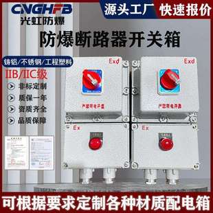 BDZ防爆斷路器20A32a鋁合金配電箱三相380V220防爆2P4p漏電開關(guān)箱
