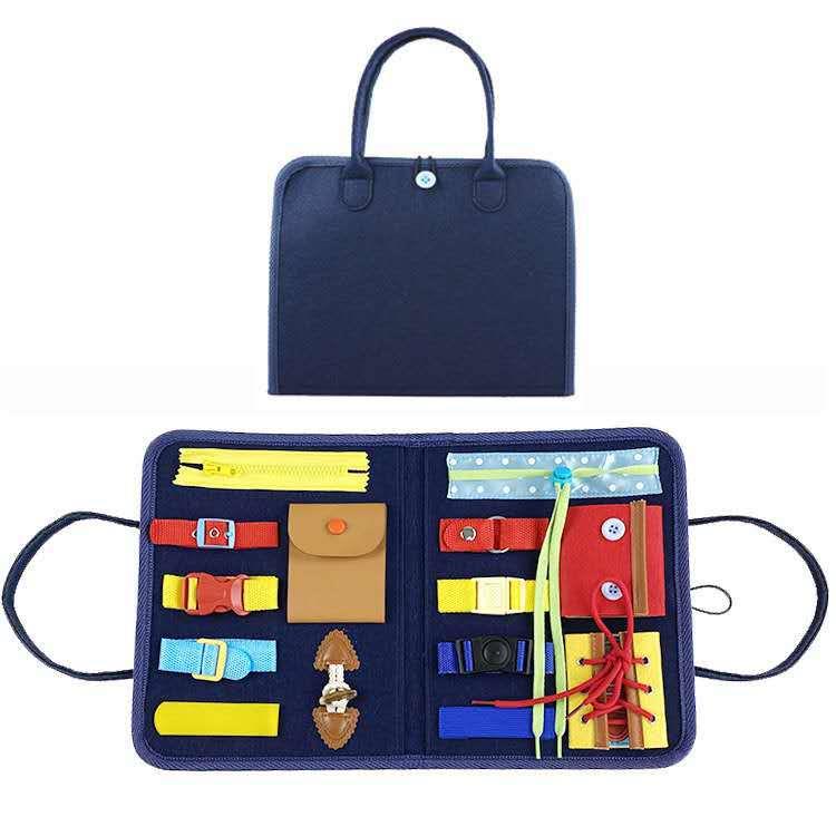 2022新款毛毡学习板忙碌板宝宝早教玩具板智力开发穿衣游戏板