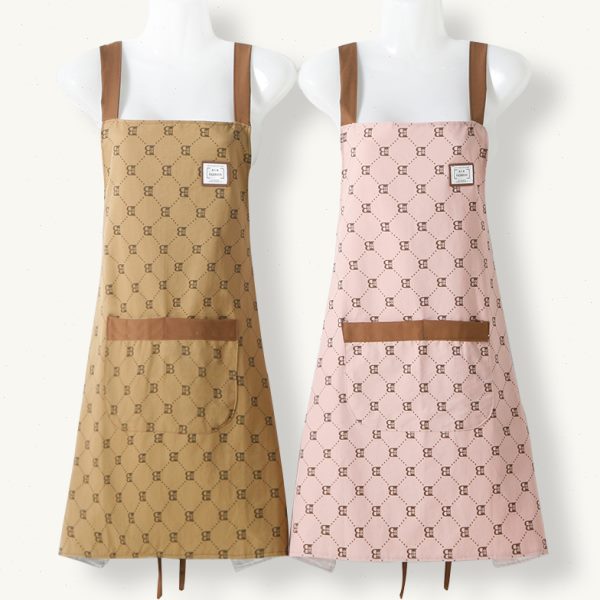 腰防围裙家用厨房围透气防水污做饭夏季薄款工作服女时尚韩版无袖