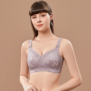 大码全罩杯无钢圈薄款蜂巢杯内衣定型上托透气舒适四扣文胸女正品