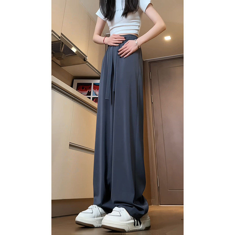 cleanfit冰丝裤子男款夏季痞帅高级灰西裤垂坠感慵懒风阔腿山本裤