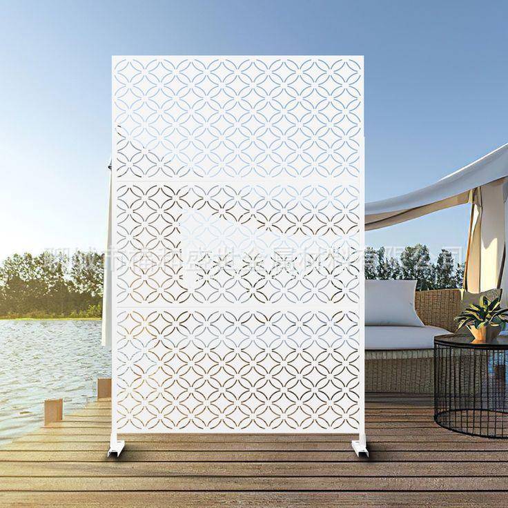 不锈钢围墙隔断别墅围栏防窥屏风新中式庭院围栏户外镀锌隔离栏杆