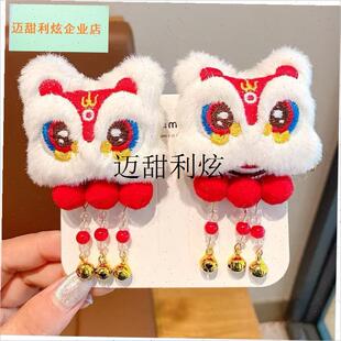 宠物新年发夹狗狗卡m通龙年夹子泰迪约克夏马尔济斯中国风流苏头,