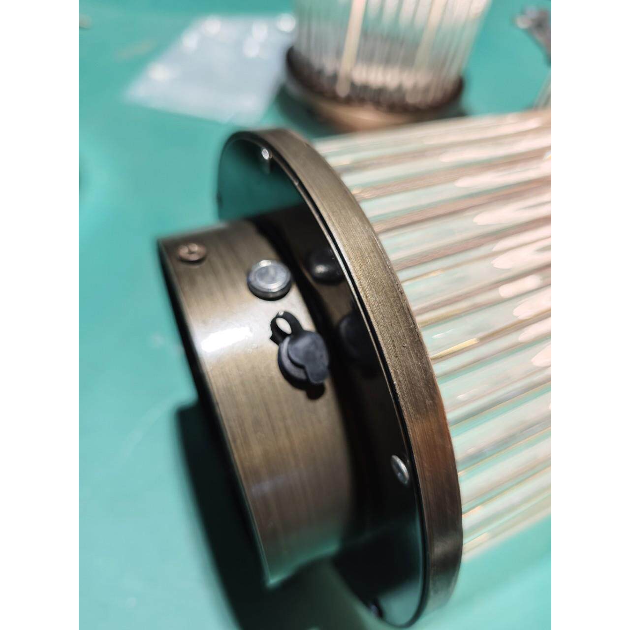 艾乐壹迪手工拉丝户外景观柱头灯草坪公园照明带充电功能