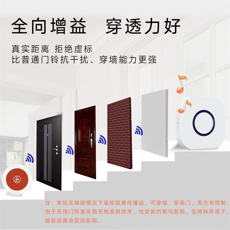 新款挂绳a式长续航老人小孩无线寻呼器350m超远距离穿墙紧急呼叫