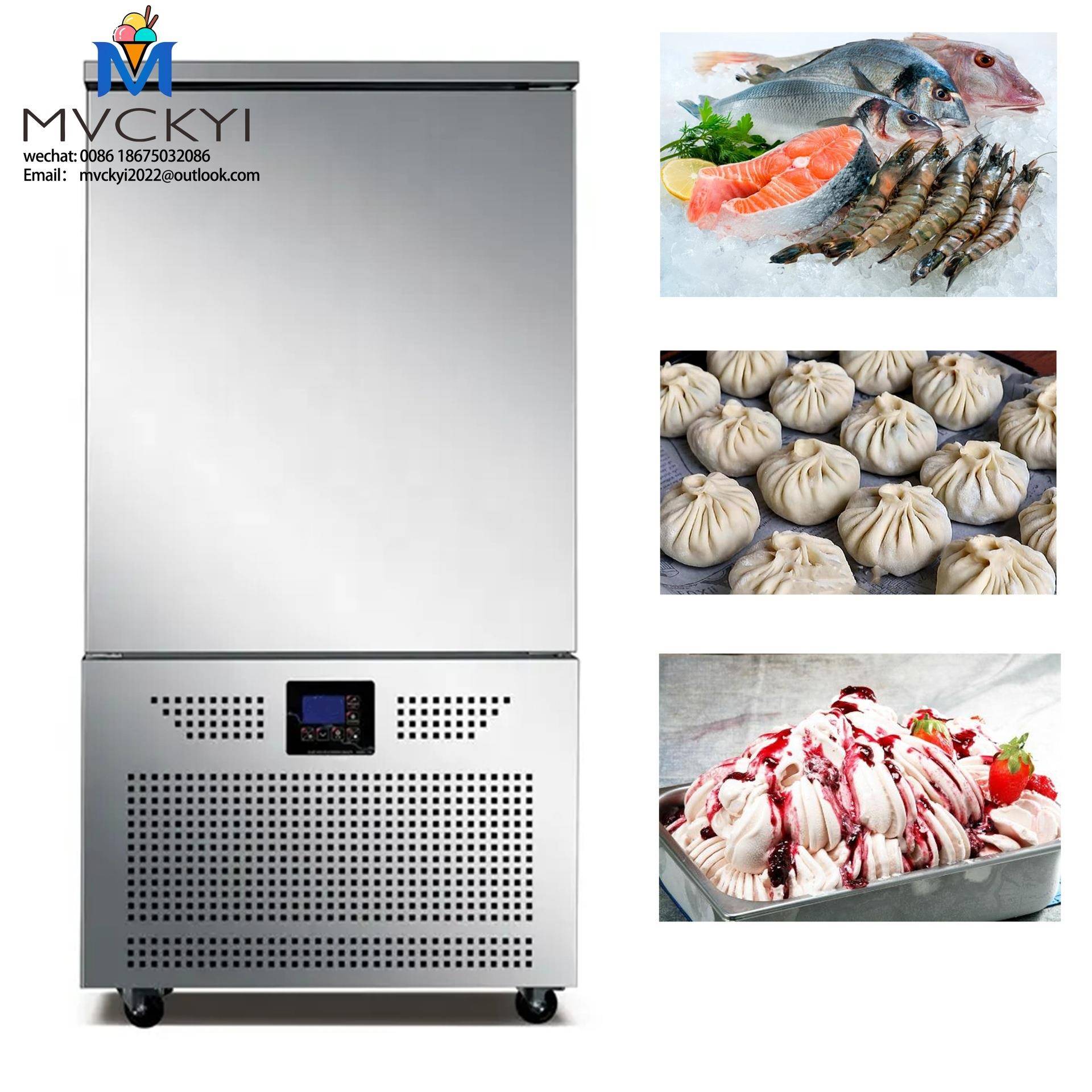 15trays大容量Gelato速冻柜急冻冰淇淋肉类饺子快速冷藏柜