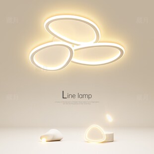 创意主卧室e灯简约现代led吸顶灯小客厅灯极简餐厅书房灯中山灯具