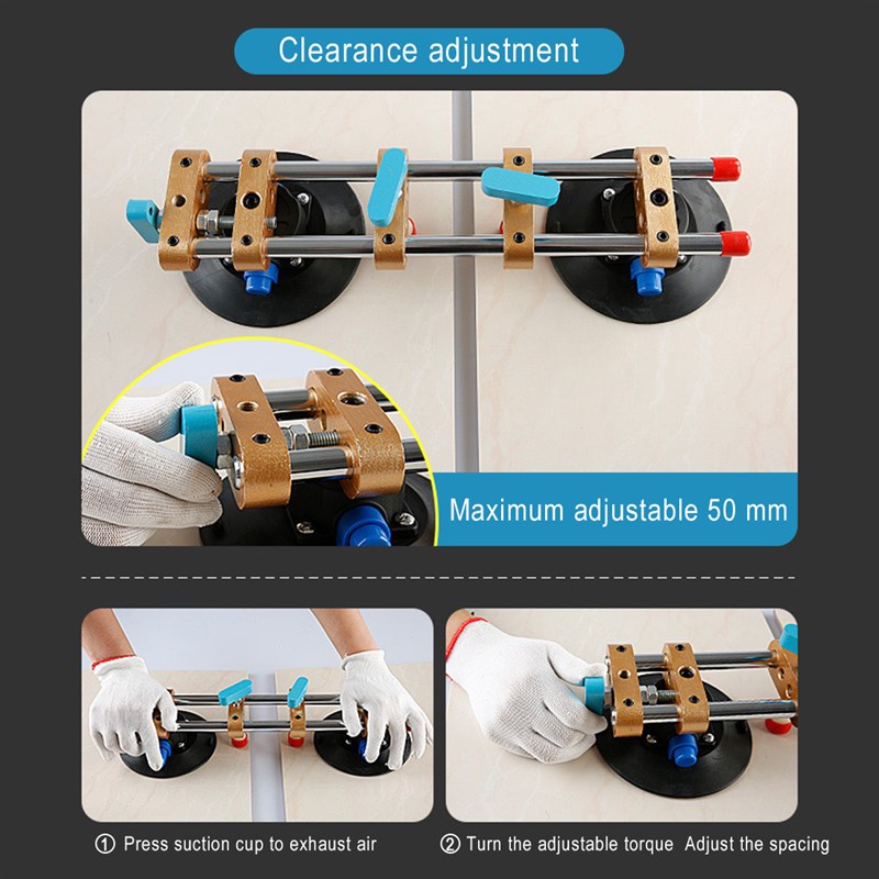 台面拼接拉紧双杠手动气泵抽拉拼接吸盘石材调平拼接工具拼接吸盘