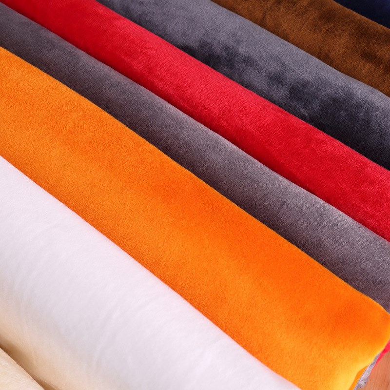 保暖绒布 氨纶超柔现货 纯色单面抱枕服装 内衣绒布保暖炒肉