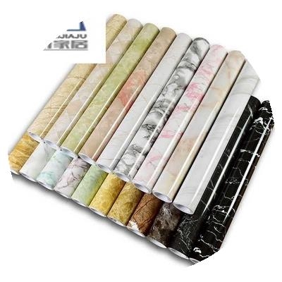 .黏贴壁纸装饰仿大理石贴纸自粘桌瓷砖光滑3d立体V地板墙壁吧台衣